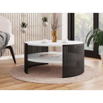 Couchtisch FIKOLI 40x75 cm schwarz/weiß