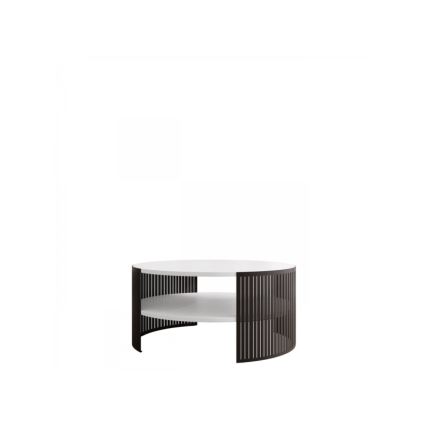 Couchtisch FIKOLI 40x75 cm schwarz/weiß