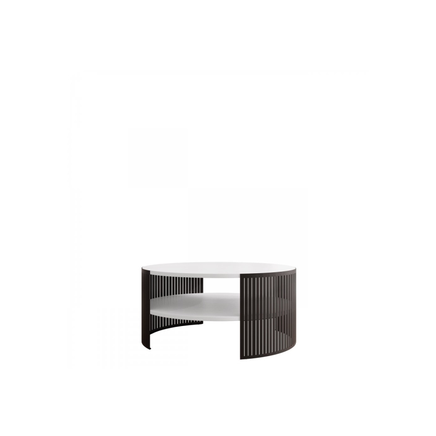 Couchtisch FIKOLI 40x75 cm schwarz/weiß