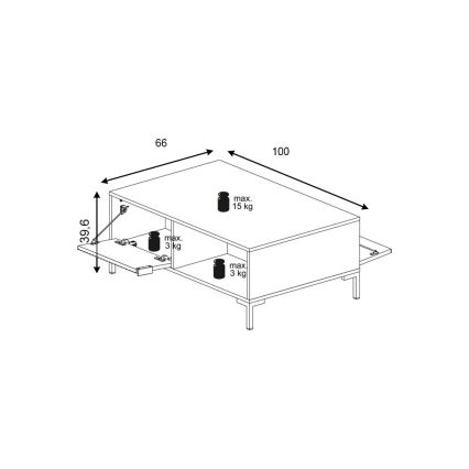 Couchtisch FLOP, schwarz