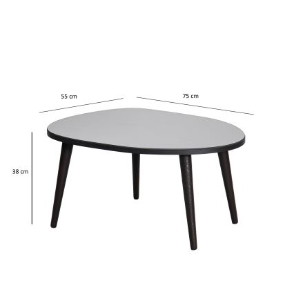 Couchtisch GUSTO 38x75 cm schwarz