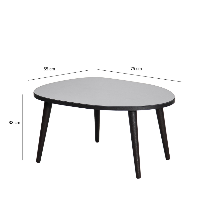 Couchtisch GUSTO 38x75 cm schwarz