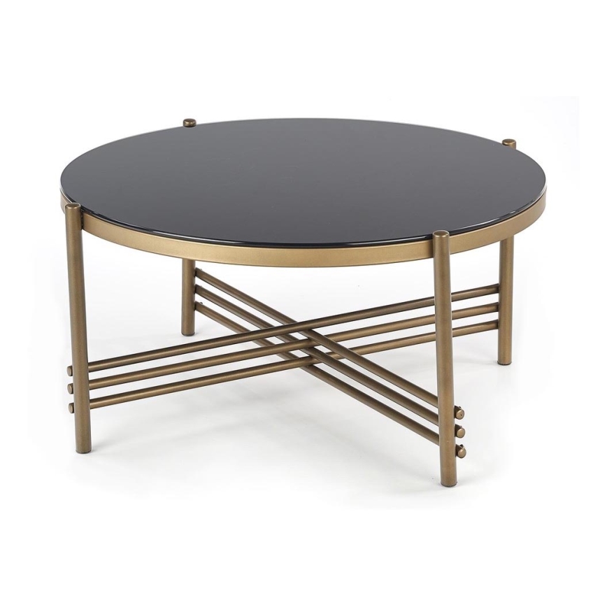Couchtisch ISMENA 41x80 cm golden/schwarz