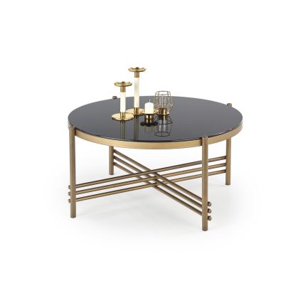 Couchtisch ISMENA 41x80 cm golden/schwarz