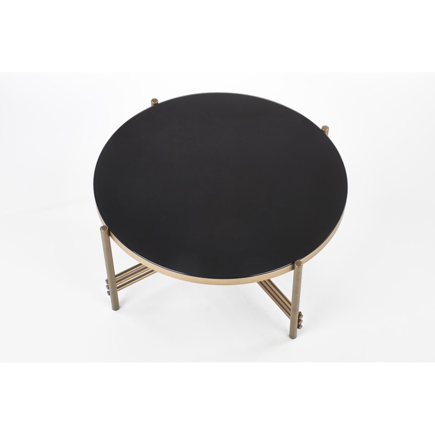 Couchtisch ISMENA 41x80 cm golden/schwarz