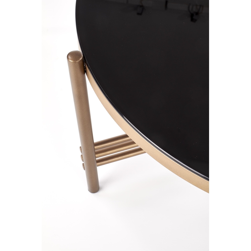 Couchtisch ISMENA 41x80 cm golden/schwarz