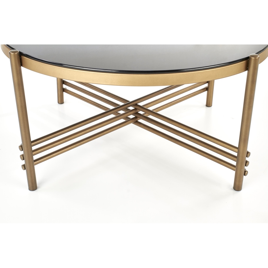 Couchtisch ISMENA 41x80 cm golden/schwarz