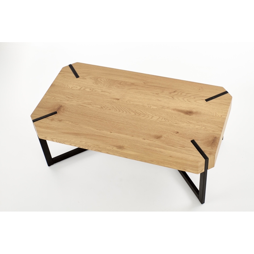 Couchtisch LAVIDA 43x110 cm golden Eiche/schwarz
