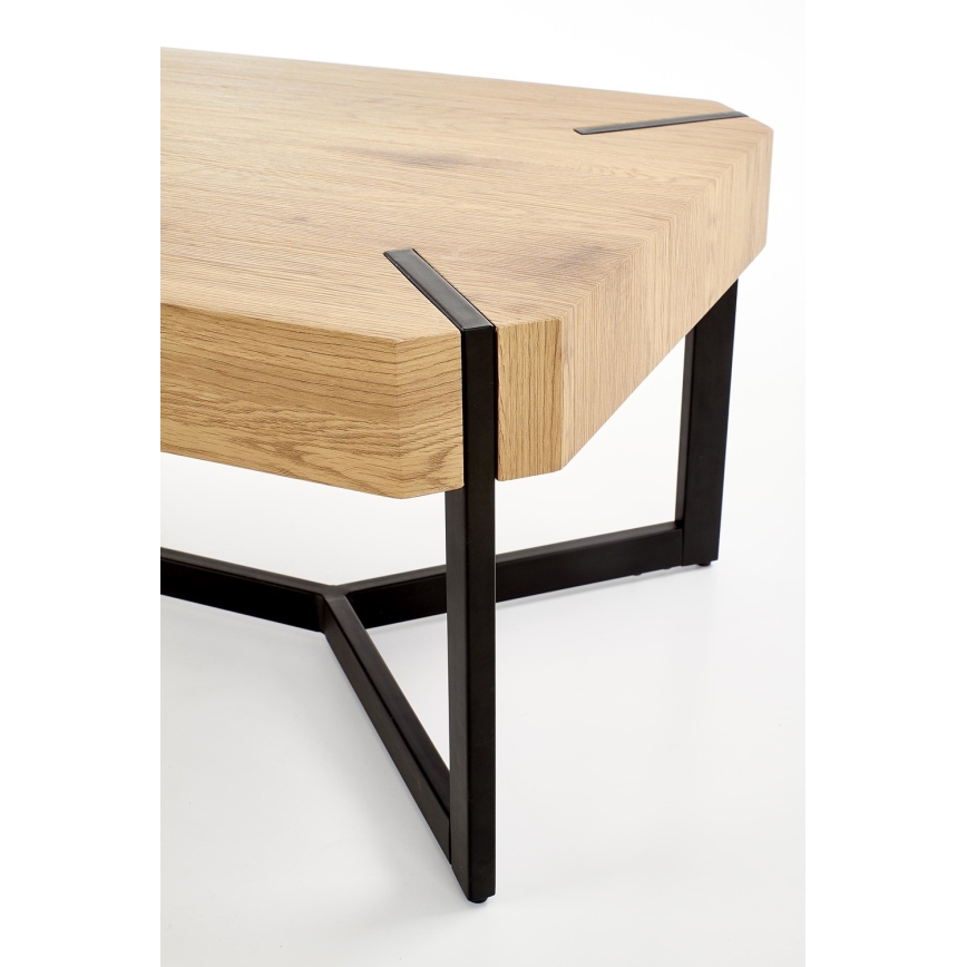 Couchtisch LAVIDA 43x110 cm golden Eiche/schwarz