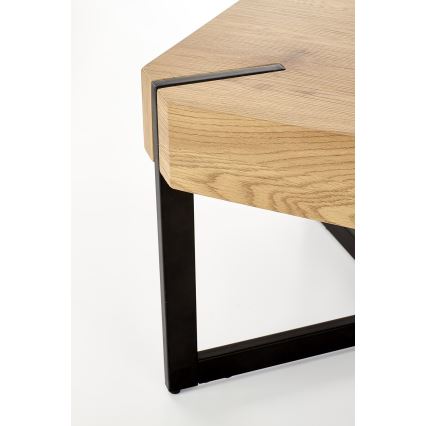 Couchtisch LAVIDA 43x110 cm golden Eiche/schwarz