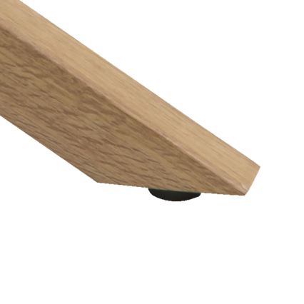 Couchtisch LUCA 82 cm, Klarglas/Eiche