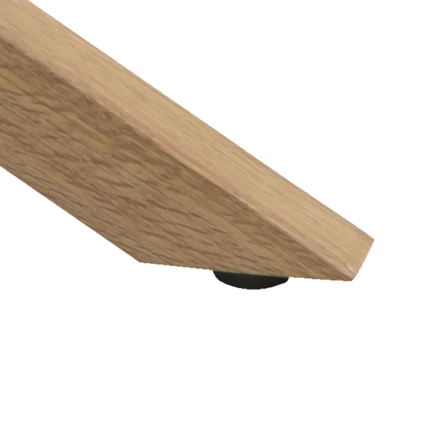 Couchtisch LUCA 82 cm, Klarglas/Eiche