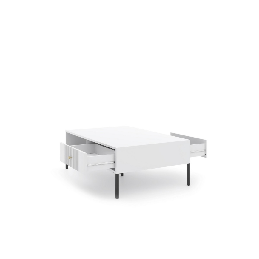Couchtisch LUE 104x68 cm weiß/schwarz