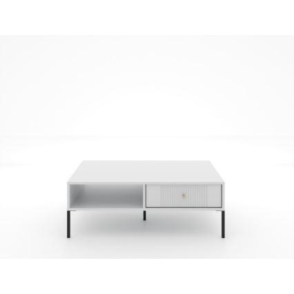 Couchtisch LUE 104x68 cm weiß/schwarz