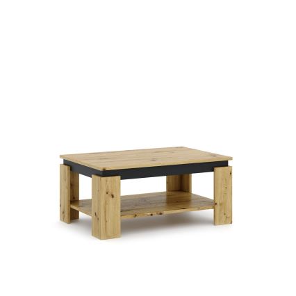 Couchtisch LUNO Artisan-Eiche/schwarz