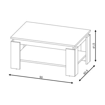 Couchtisch LUNO grau Beton/Anthrazit