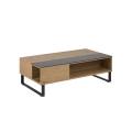 Couchtisch mit Lift-Funktion ENZO 110x60 cm schwarz/Eiche