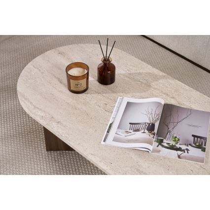 Couchtisch NEL 119x60 cm beige/Nussbaum