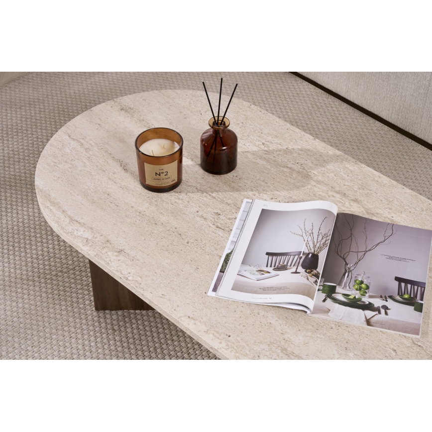 Couchtisch NEL 119x60 cm beige/Nussbaum