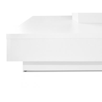 Couchtisch NENANI 34x70 cm weiß / Eiche wotan