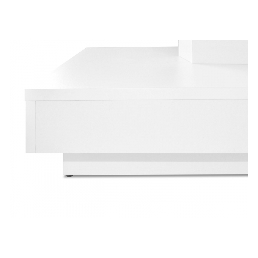 Couchtisch NENANI 34x70 cm weiß / Eiche wotan