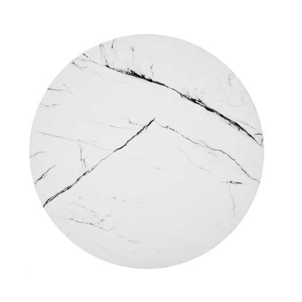 Couchtisch NUBIRA 41x60 cm schwarz/Marmordekor