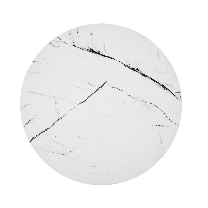 Couchtisch NUBIRA 41x60 cm schwarz/Marmordekor