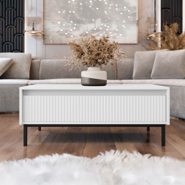 Couchtisch OZMI 100x40 cm weiß