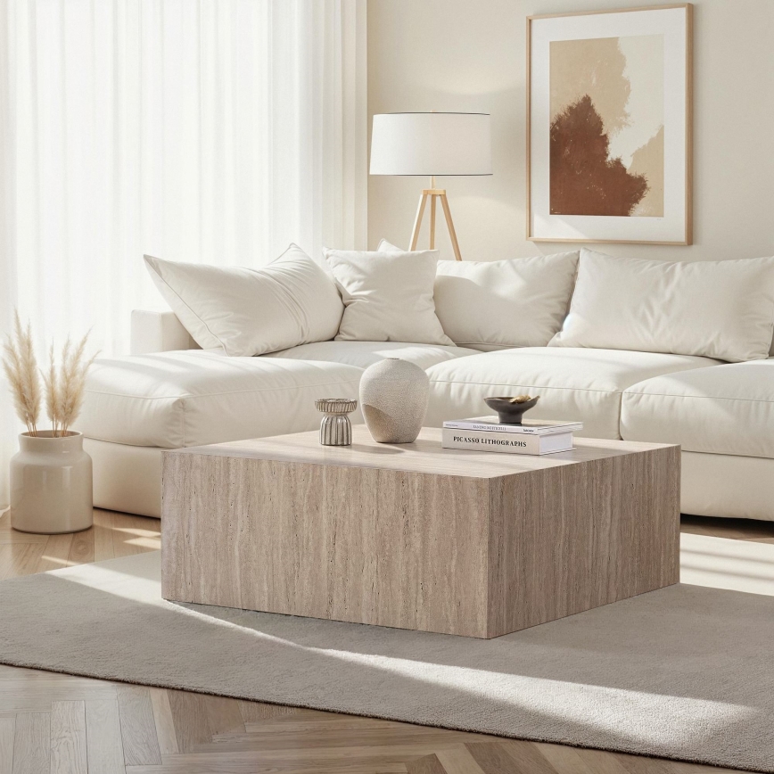 Couchtisch PRIZMA 90x90 cm, beige