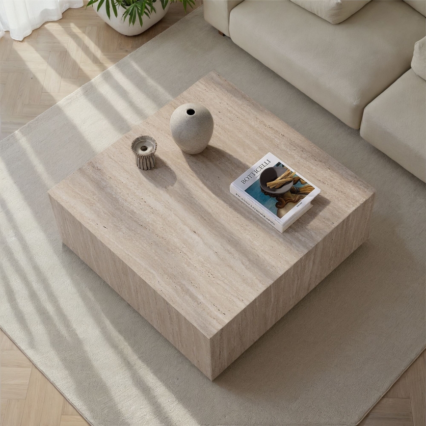 Couchtisch PRIZMA 90x90 cm, beige