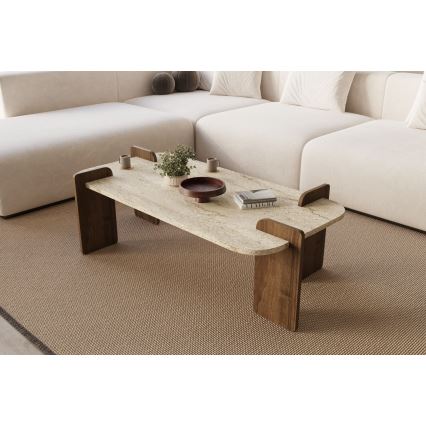 Couchtisch PURO 120x60 cm Nussbaum/Beige