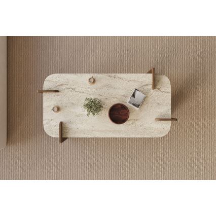 Couchtisch PURO 120x60 cm Nussbaum/Beige