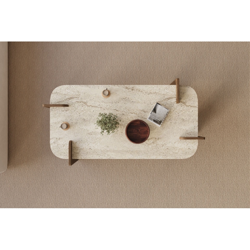 Couchtisch PURO 120x60 cm Nussbaum/Beige