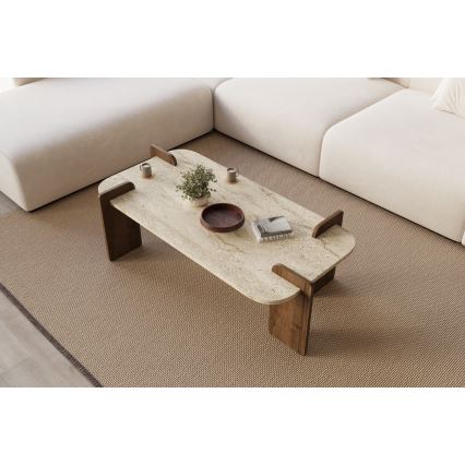 Couchtisch PURO 120x60 cm Nussbaum/Beige