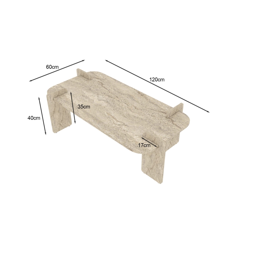 Couchtisch PURO 120x60 cm Travertin