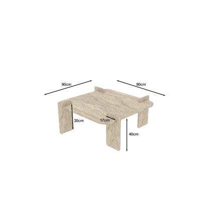 Couchtisch PURO 90x90 cm Beige
