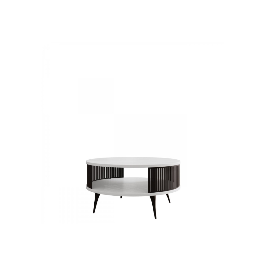 Couchtisch ROENNI 44x75 cm schwarz/weiß
