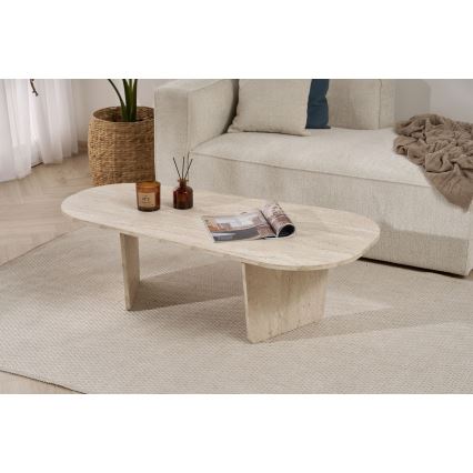 Couchtisch ROND 130x65 cm beige