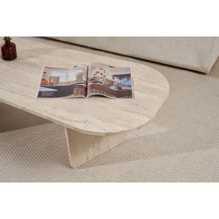 Couchtisch ROND 130x65 cm beige
