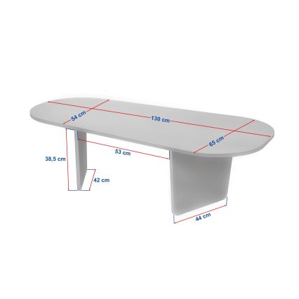 Couchtisch ROND 130x65 cm beige