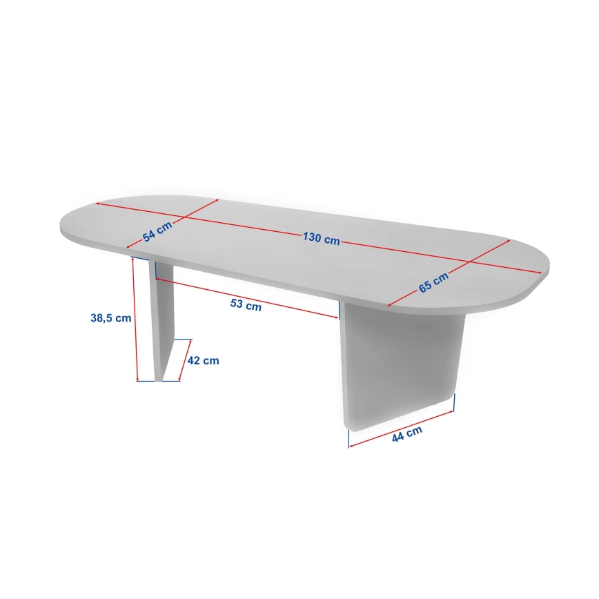 Couchtisch ROND 130x65 cm beige