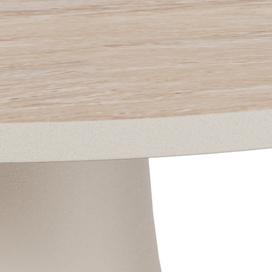 Couchtisch SANTORINI Ø 45 cm beige/grau/Keramik