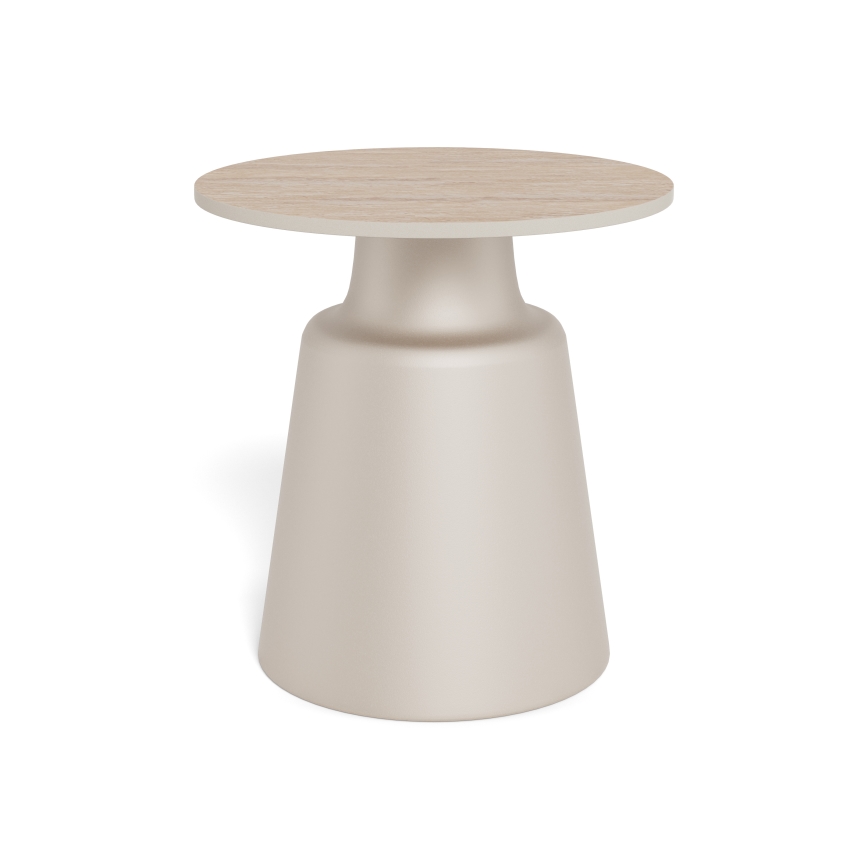 Couchtisch SANTORINI Ø 45 cm beige/grau/Keramik