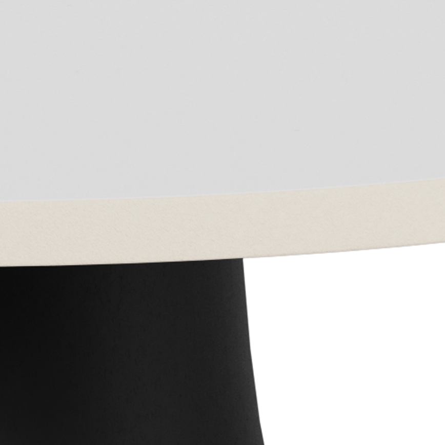 Couchtisch SANTORINI Ø 45 cm Travertin/Schwarz/Keramik