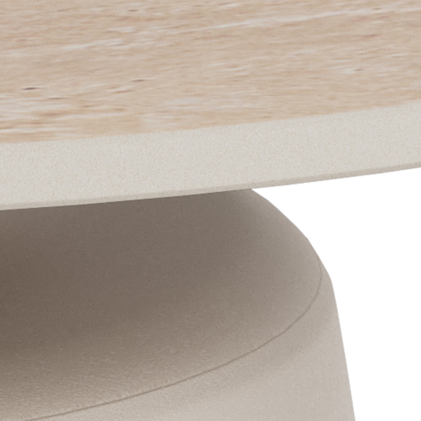 Couchtisch SANTORINI Ø 70 cm beige/grau/Keramik