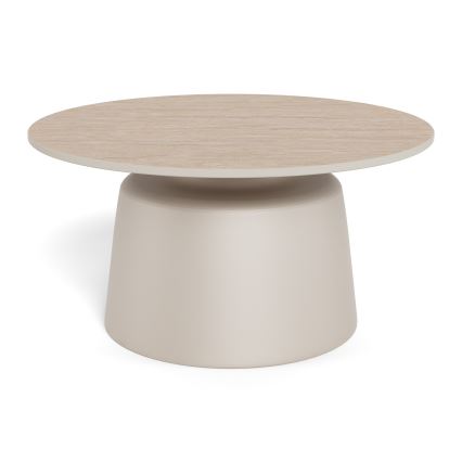 Couchtisch SANTORINI Ø 70 cm beige/grau/Keramik
