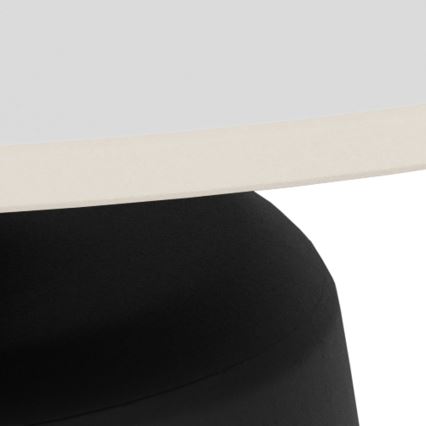 Couchtisch SANTORINI Ø 70 cm weiß/schwarz/Keramik