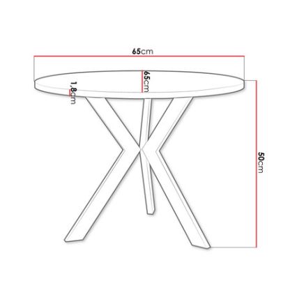 Couchtisch STK 50x65 cm schwarz/weiß