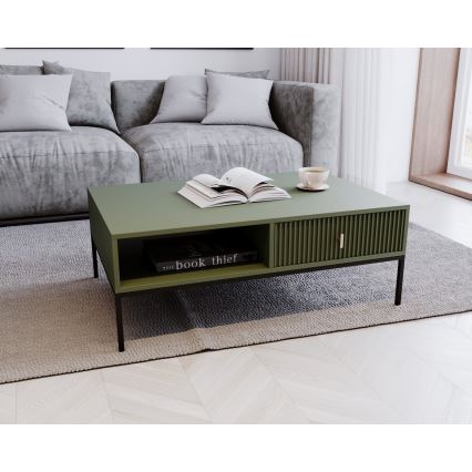 Couchtisch SUE grün/schwarz