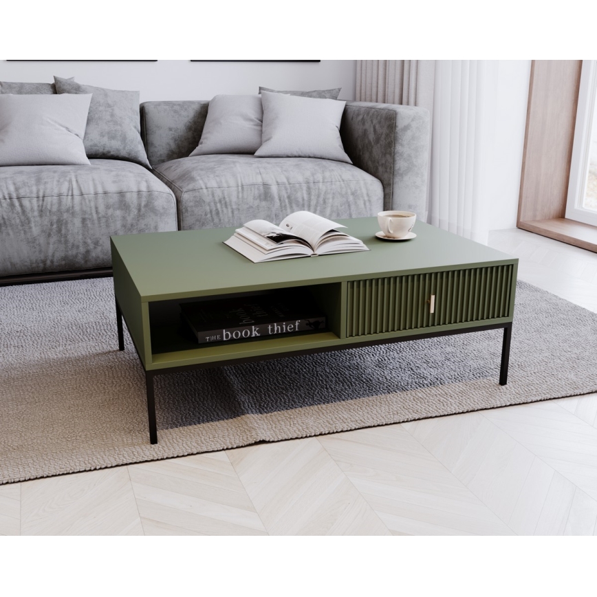 Couchtisch SUE grün/schwarz